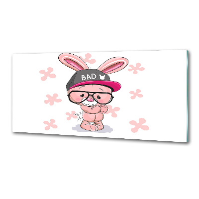 Rivestimento parete cucina con motivo coniglietto nel cappello