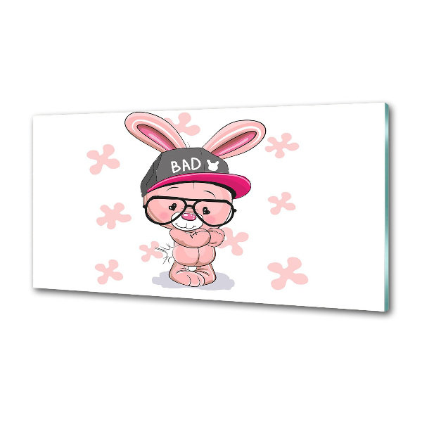 Rivestimento parete cucina con motivo coniglietto nel cappello