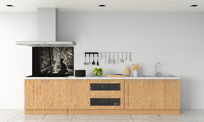 Pannello retrocucina con stampa raffigurante gatti alla finestra