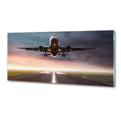 Rivestimento parete cucina con motivo di un aereo in fase di decollo