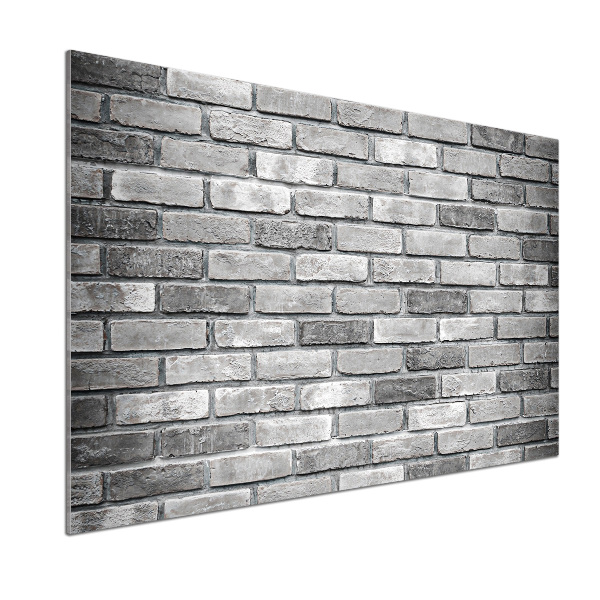 Pannello paraschizzi cucina con motivo a muro di mattoni