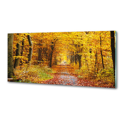 Pannello retrocucina con motivo Foresta in autunno