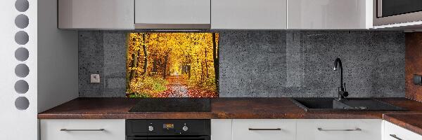 Pannello retrocucina con motivo Foresta in autunno