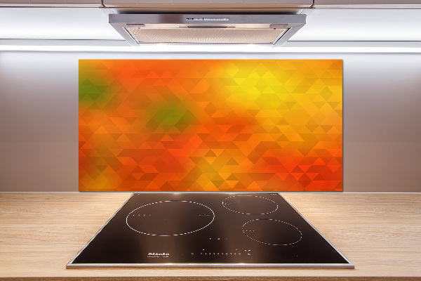 Rivestimento parete cucina con motivo a triangoli astratti