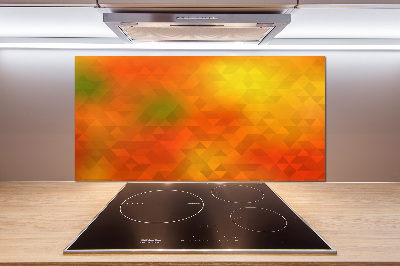 Rivestimento parete cucina con motivo a triangoli astratti