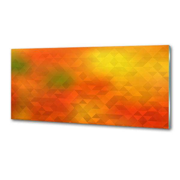 Rivestimento parete cucina con motivo a triangoli astratti