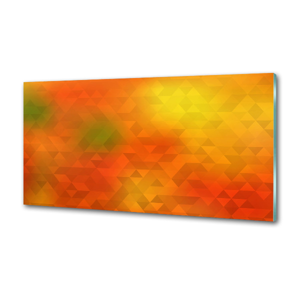 Rivestimento parete cucina con motivo a triangoli astratti