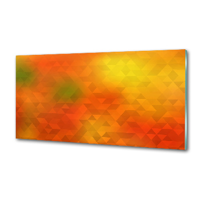 Rivestimento parete cucina con motivo a triangoli astratti