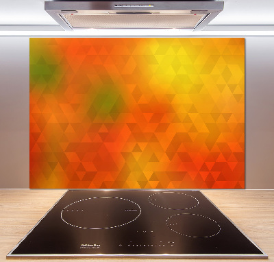 Rivestimento parete cucina con motivo a triangoli astratti