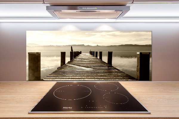 Pannello paraschizzi cucina in finitura effetto legno Molo