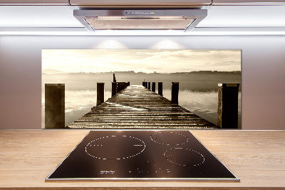 Pannello paraschizzi cucina in finitura effetto legno Molo