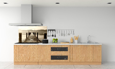 Pannello paraschizzi cucina in finitura effetto legno Molo