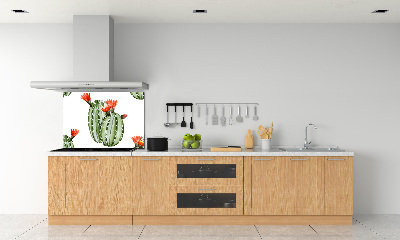Pannello retrocucina con stampa a motivo cactus