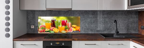 Rivestimento parete cucina con motivo a succhi di frutta