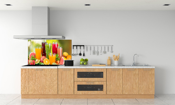 Rivestimento parete cucina con motivo a succhi di frutta
