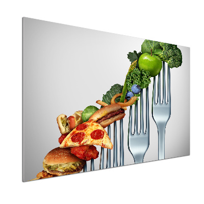 Pannello retrocucina con motivo «Progressi nella dieta»