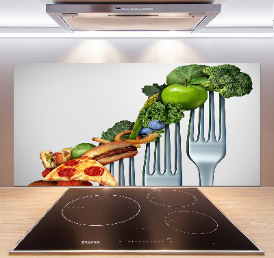 Pannello retrocucina con motivo «Progressi nella dieta»