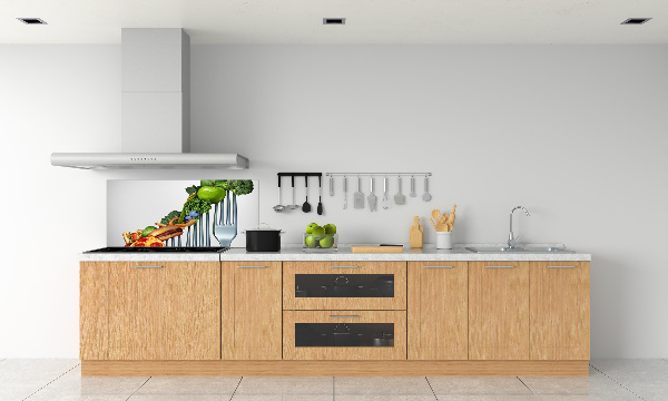 Pannello retrocucina con motivo «Progressi nella dieta»