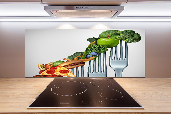 Pannello retrocucina con motivo «Progressi nella dieta»