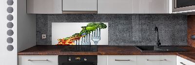 Pannello retrocucina con motivo «Progressi nella dieta»