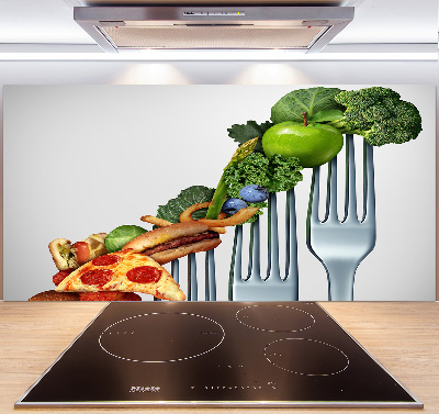 Pannello retrocucina con motivo «Progressi nella dieta»