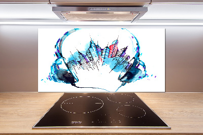 Pannello retrocucina con decorazione 