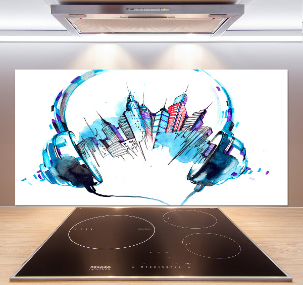 Pannello retrocucina con decorazione 