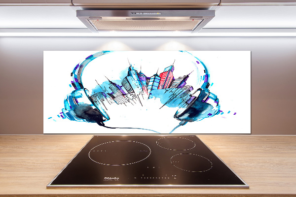 Pannello retrocucina con decorazione 