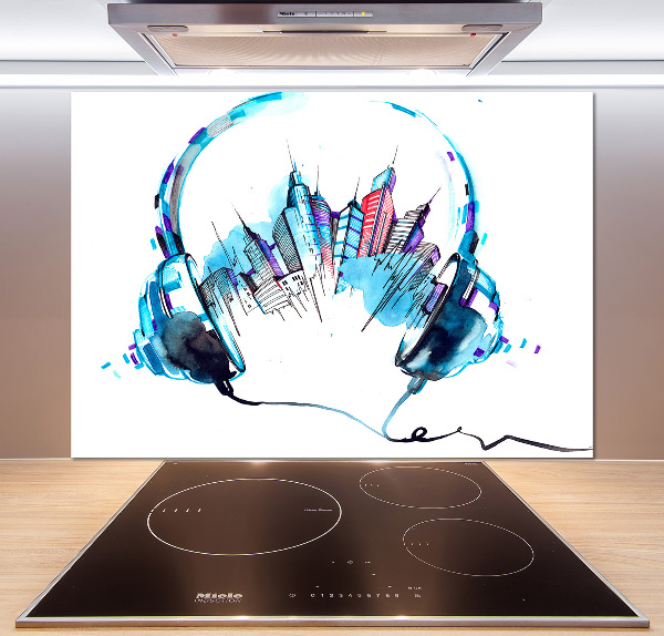 Pannello retrocucina con decorazione 