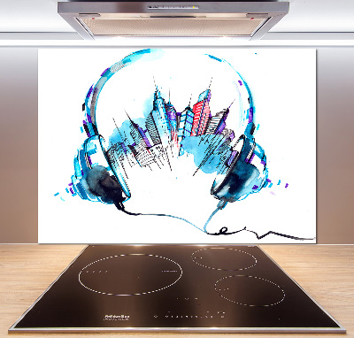 Pannello retrocucina con decorazione 