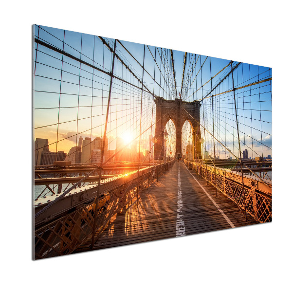 Pannello paraschizzi cucina con stampa del Ponte di Brooklyn