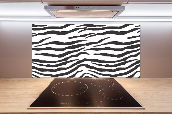 Rivestimento parete cucina con motivo a strisce zebrato