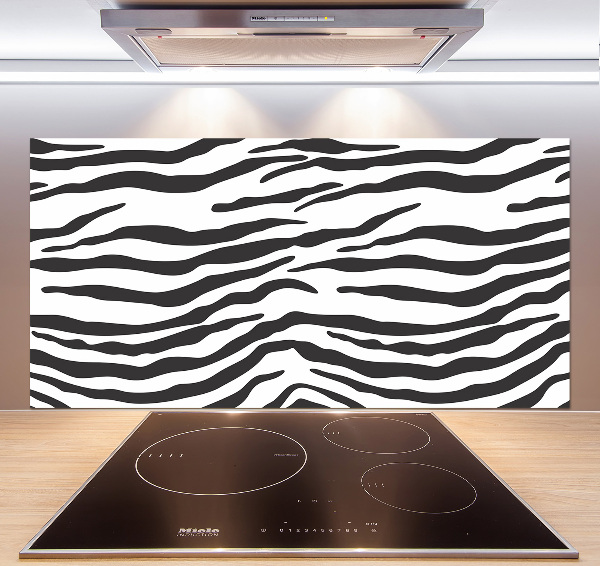 Rivestimento parete cucina con motivo a strisce zebrato