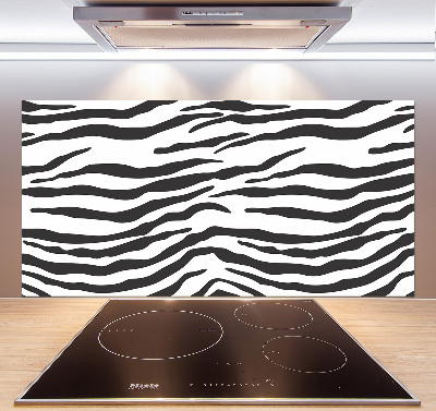 Rivestimento parete cucina con motivo a strisce zebrato