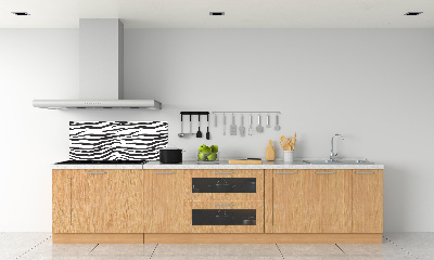 Rivestimento parete cucina con motivo a strisce zebrato