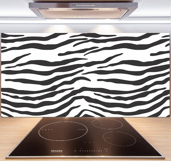 Rivestimento parete cucina con motivo a strisce zebrato