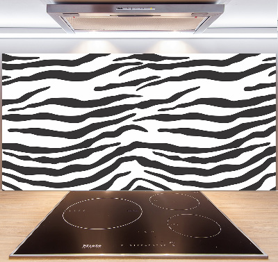 Rivestimento parete cucina con motivo a strisce zebrato