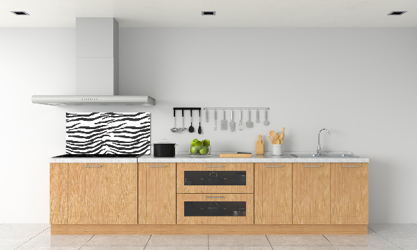 Rivestimento parete cucina con motivo a strisce zebrato