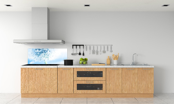 Rivestimento parete cucina con motivo a dente di leone