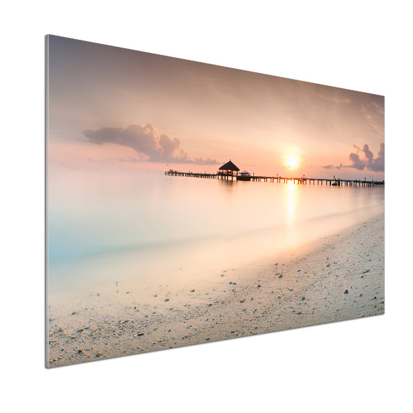 Rivestimento parete cucina con motivo Spiaggia delle Maldive