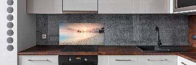 Rivestimento parete cucina con motivo Spiaggia delle Maldive