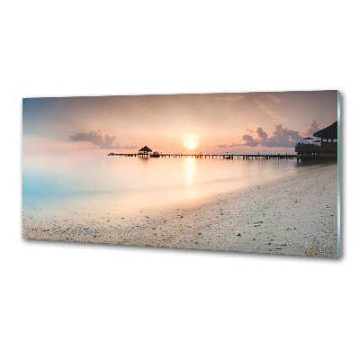 Rivestimento parete cucina con motivo Spiaggia delle Maldive