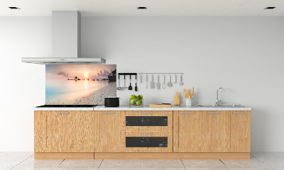 Rivestimento parete cucina con motivo Spiaggia delle Maldive