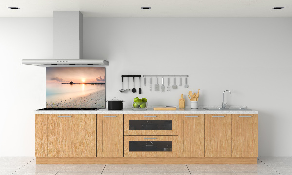 Rivestimento parete cucina con motivo Spiaggia delle Maldive