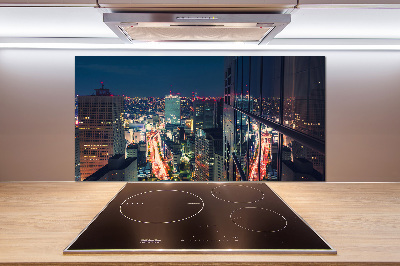 Pannello paraschizzi cucina con stampa ispirata a Tokyo, Giappone