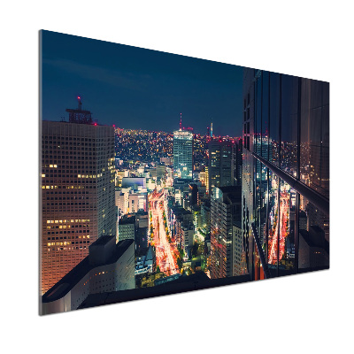 Pannello paraschizzi cucina con stampa ispirata a Tokyo, Giappone