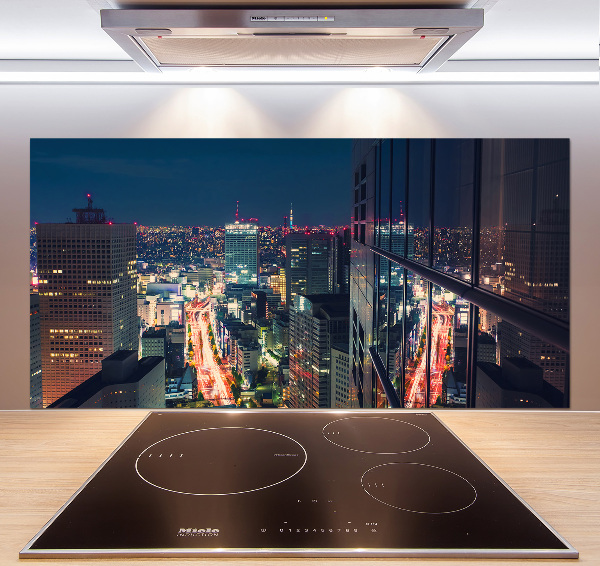 Pannello paraschizzi cucina con stampa ispirata a Tokyo, Giappone