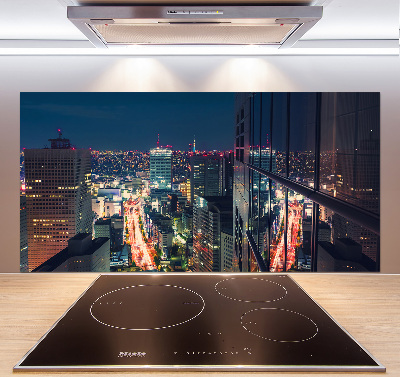 Pannello paraschizzi cucina con stampa ispirata a Tokyo, Giappone