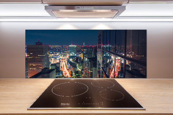 Pannello paraschizzi cucina con stampa ispirata a Tokyo, Giappone