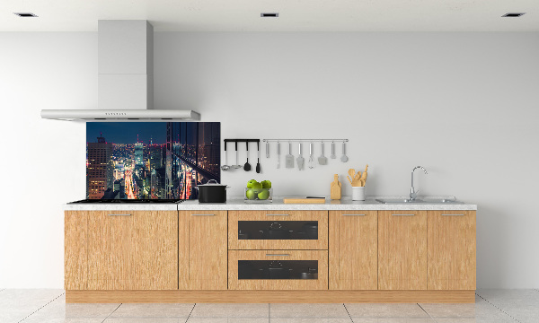 Pannello paraschizzi cucina con stampa ispirata a Tokyo, Giappone